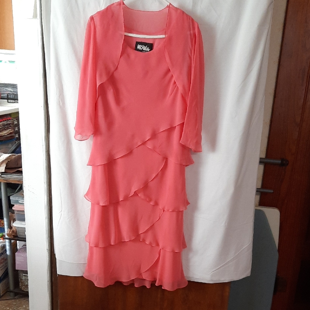 Ursula of Switzerland - Layered Long Sleeve Dress - Size 12